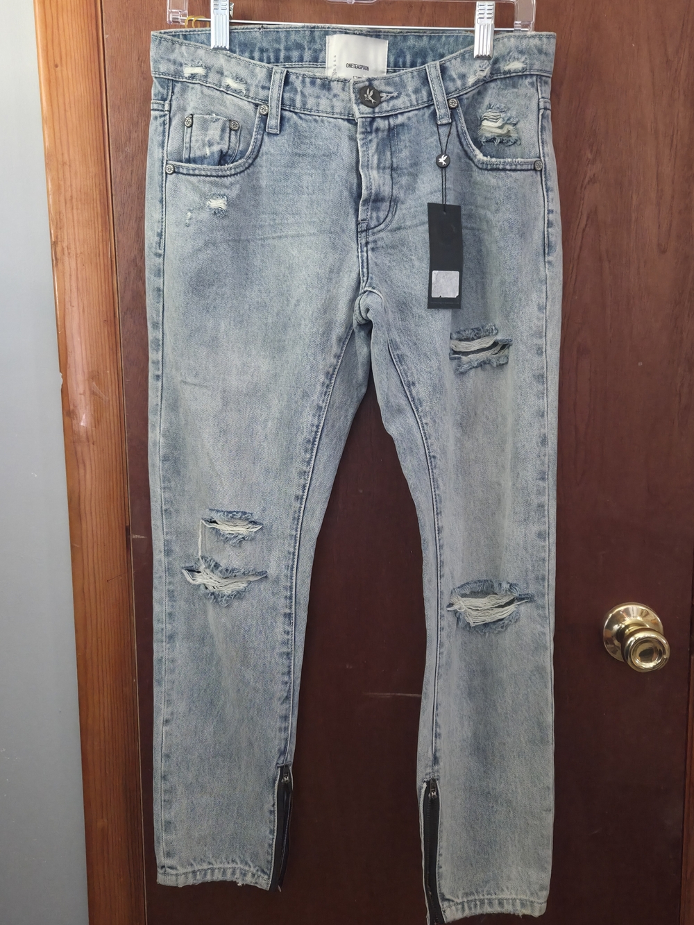 One Teaspoon Rocky Firebirds Lightwash Denim Jeans Sz 26 NWT